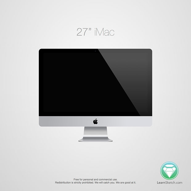 Vector 27" iMac for Sketch 3
