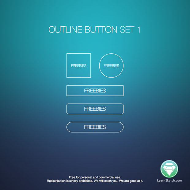Outline Button Set for Sketch 3